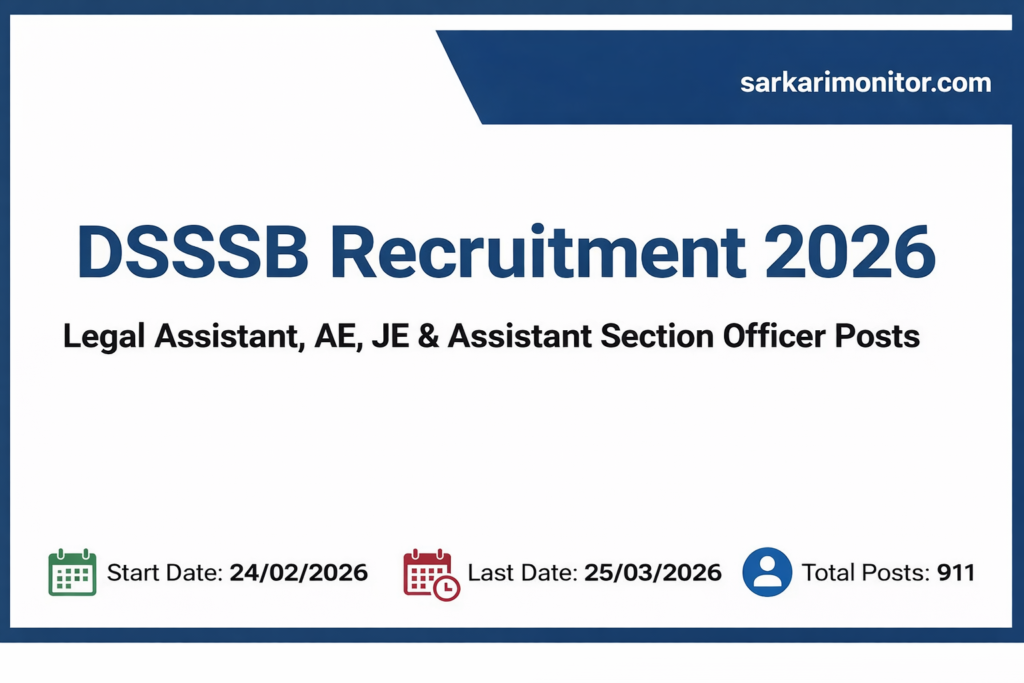 DSSSB Recruitment 2026